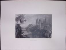 J.M.W Turner Rare “Durham Cathedral” 1873 Picturesque Views in England-61