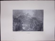 J.M.W Turner Rare “Launceston Cornwall” 1873 Picturesque Views in England-76