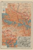 WW1 Western Front Cambrai & Bourlon Wood Antique Map 1922.