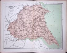 Yorkshire East Riding 150 Years-Old Coloured Antique 1875 Map-23