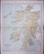The Counties Argyle & Bute Scotland 150 Years-Old Antique 1875 Map-13