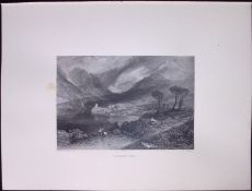 J.M.W Turner Rare “Llanberis Lake Wales” 1873 Picturesque Views in England-48