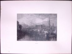 J.M.W Turner Rare “City of Exeter” 1873 Picturesque Views in England