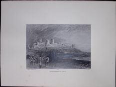 J.M.W Turner Rare “Dunstanborough Northumberland ” 1873 Picturesque Views in England-37