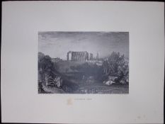 J.M.W Turner Rare “Malmesbury Abbey Wiltshire” 1873 Picturesque Views in England-34