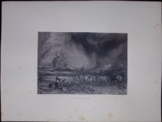 J.M.W Turner Rare “St Michaels Mount Cornwall” 1873 Picturesque Views in England -7
