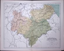 Roxburgh, Berwick, Selkirk Scotland 150 Years-Old Antique 1875 Map-11
