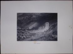 J.M.W Turner Rare “Fowley Harbour Cornwall” 1873 Picturesque Views in England -3