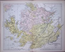 The Province of Inverness & Ross Scotland 150 Years-Old Antique 1875 Map-7