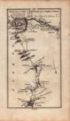Ireland Rare Antique 1777 Road Map Cork to Kingsale And Cork to Skebreen