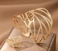 New! Leaf Hollow Bracelet and Ring