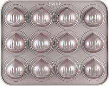 Chefmade Professional Muffin Cake Pan Champagne Gold 12-Cavity Non-Stick RRP £25