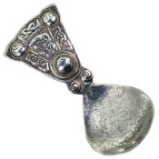 Solid Silver Scottish Celtic Alexander Richie Iona Design Caddy Spoon 21g C.20th