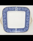 Wedgewood Bokhara Square Cake/Sandwich Plate With Gold Trim