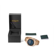 Gamages of London Tempest Mechanical Quartz Rose Blue Watch - Free Delivery & 5 Year Warranty