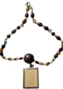 A Stunning Beaded Necklace With Natural Matching Agate Beads