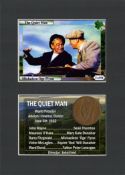 The Quiet Man Film John Wayne Mounted Original Irish Coin Metal Art Display