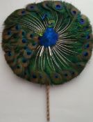 Peacock Feathers Fan