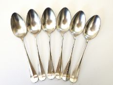 Six Sterling Silver Spoons By J Dixons & Sons 1850