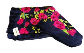 James Lakeland 100% Silk Scarf Large 36 x 48 Inches New With Tags