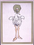 Cecil Aldin Antique Zoo Babies Scarce Coloured Illustration “The Ostrich”-10