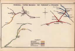 Uttoxeter, Bromshall, Hay Detailed Antique Railway Diagram-148.