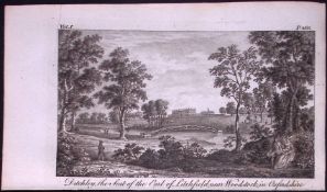 Woodstock Oxfordshire Rare Georgian Copper Antique Engraving 1776-5