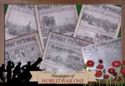 Collection 5 WW1 Authentic Antique Newspapers War Reports & Pictures-6.