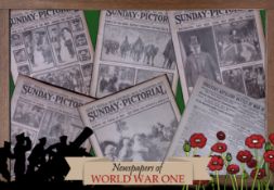 Collection 5 WW1 Authentic Antique Newspapers War Reports & Pictures-5.