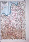 WW1 Eastern Front Belarus Baltics Poland Battle Lines 1914-16 Antique Map
