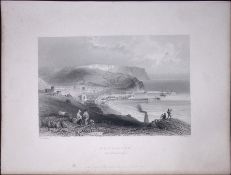 Cumbria Whitehaven St Bees WH Bartlett 183 Years-Old Antique Steel Engraving-11