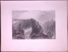 The Buller of Buchan Scotland WH Bartlett 1842 Antique Steel Engraving-73