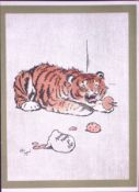 Cecil Aldin Antique Zoo Babies Coloured Scarce Illustration “The Tiger”-2