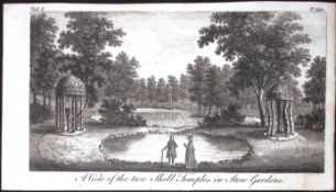 Buckinghamshire Shells Temples Rare Georgian Copper Antique 1776 Engraving-121.