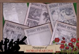 Collection 5 WW1 Authentic Antique Newspapers War Reports & Pictures-4.