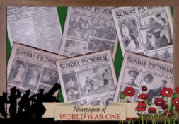 Collection 5 WW1 Authentic Antique Newspapers War Reports & Pictures-3.