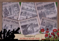 Collection 5 WW1 Authentic Antique Newspapers War Reports & Pictures-8.