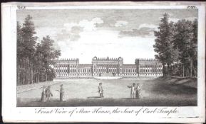 Buckinghamshire Stowe House Rare Georgian Copper Antique 1776 Engraving-120.