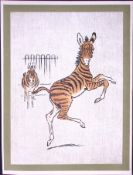 Cecil Aldin Antique Zoo Babies Scarce Illustration “Dancing Zebra”-15
