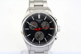 Tissot / Vuelta Chronograph - Steel and Leather Strap - Gentleman's Steel Wristwatch