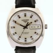 Longines / Conquest Ultronic Day Date - Gentleman's Steel Wristwatch