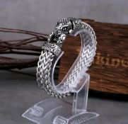 New! Wolf Head PU Leather Rope Bracelet