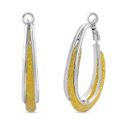 New! NY Deal- Star Light Crochet Austrian Yellow Crystal Hoop Earrings