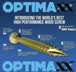 Bulk lot of Optimaxx Extreme Performance wood screws