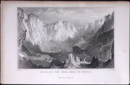Cornwall Carclaze Tin Mine Near St Austell Antique 193 Years-Old Steel-Engraving-35