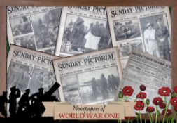 Collection 5 WW1 Authentic Antique Newspapers War Reports & Pictures-16.