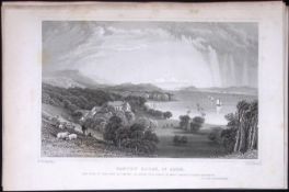 Cork View of Bantry Bay Ireland 194 Years Old Antique Steel Engraving-13