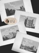 Job Lot Staffordshire, Dudley, Francis Grose Antique 230+ Years Old Copper Engravings.