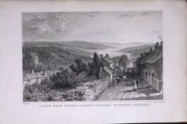 Cornwall A View of Penryn Antique 193 Years-Old Steel-Engraving-11