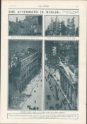 Easter Rising Aftermath 1916 Sinn Fein Rebellion Sackville Street in Ruins.